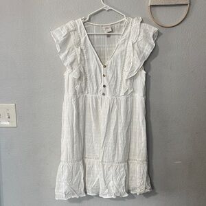 Knox Rose White Ruffle Dress